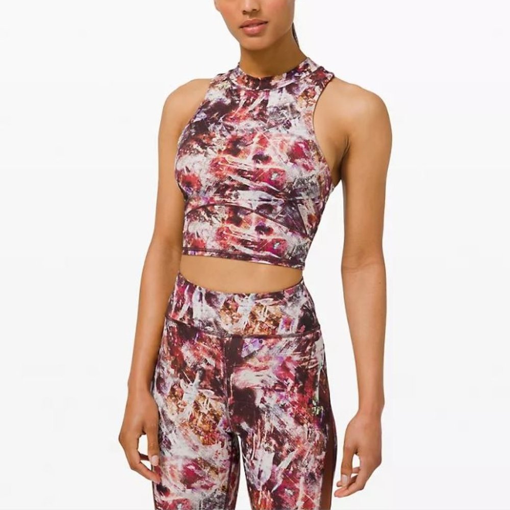 LULULEMON Everlux and Mesh Cropped Tank Top